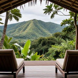Caribbean Holidays, Caribbean Nature Holidays, A peaceful Caribbean eco-lodge surrounded by rainforest, with an open-air terrace overlooking tropical hills