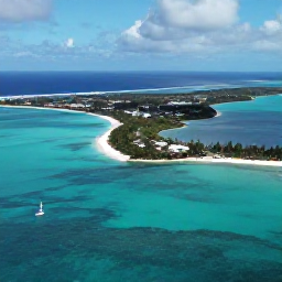 Caribbean Holidays, Caribbean October, Aerial view of bright Caribbean islands, turquoise sea, white beaches and small sailing boats under soft October sunshine