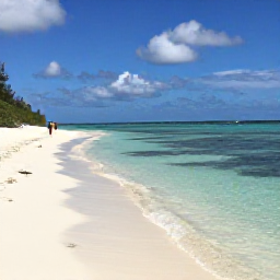 Caribbean Holidays, Caribbean Snorkelling, A quiet white-sand Caribbean beach with calm shallow water, reef fish and snorkellers near the shore