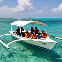 Caribbean Holidays, Caribbean Snorkelling, A small group enjoying a guided Caribbean snorkelling trip from a traditional boat near a tropical island