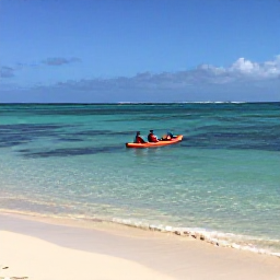 Caribbean Holidays, Caribbean Sporting Holidays, Kayakers and snorkellers enjoying clear Caribbean water near a sandy beach and coral reef