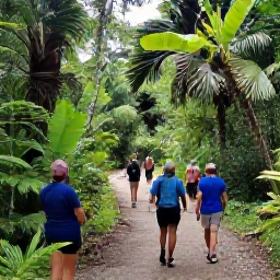 Caribbean Holidays, Caribbean Wildlife Reserves, A guided nature walk through Caribbean rainforest with a knowledgeable local guide, tropical plants and a small group of travellers