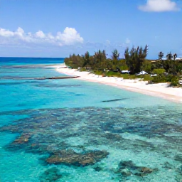 Caribbean Holidays, Cayman Adventure Holidays, Aerial view of Grand Cayman&rsquo;s clear turquoise water, coral reefs and white sandy coastline under bright Caribbean sunshine