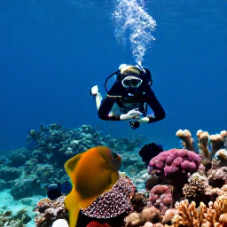 Caribbean Holidays, Cayman Adventure Holidays, Scuba diver swimming above a vibrant coral reef with tropical fish in clear Cayman Islands water