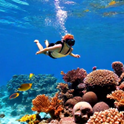 Caribbean Holidays, Cayman Adventure Holidays, Visitors snorkelling above a vibrant coral reef with tropical fish in clear shallow water near Grand Cayman