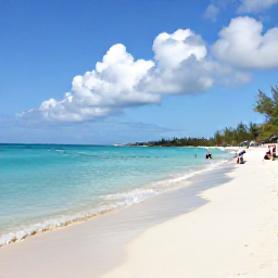 Caribbean Holidays, Cayman April Tours, Bright April morning at Seven Mile Beach in Grand Cayman, turquoise water, soft white sand and a few relaxed visitors