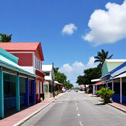 Caribbean Holidays, Cayman August Tours, A friendly walking tour through George Town, Grand Cayman, showing colourful buildings, local shops and historic waterfront sights under a sunny sky