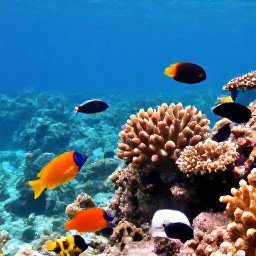 Caribbean Holidays, Cayman Beach Holidays, A bright underwater photograph of colourful tropical fish and coral in the clear shallow waters of Grand Cayman