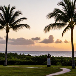 Caribbean Holidays, Cayman Birdwatching, Relaxed evening birdwatching view over a tropical Cayman Islands landscape at sunset
