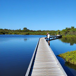 Caribbean Holidays, Cayman Birdwatching, Wetland boardwalk and quiet ponds at the National Trust Parrot Reserve in Grand Cayman, with a visitor watching waterbirds