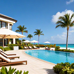 Caribbean Holidays, Cayman Business Class, Luxury beachfront resort in Grand Cayman with a comfortable pool area and tropical gardens