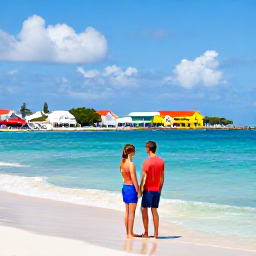 Caribbean Holidays, Cayman Couples Holidays, Couple exploring George Town and the colourful coastal scenery of Grand Cayman during a sunny February day