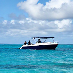 Caribbean Holidays, Cayman Diving October, Small Cayman Islands dive boat carrying friendly divers across calm turquoise water under a partly cloudy October sky