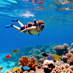 Caribbean Holidays, Cayman Family Holidays, A family snorkelling in calm clear Caribbean water near Grand Cayman, looking at colourful fish above a coral reef