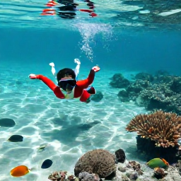 Caribbean Holidays, Cayman Family Holidays, Children snorkelling in shallow clear water beside colourful tropical fish near Grand Cayman