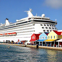 Caribbean Holidays, Cayman February Cruises, Colourful George Town waterfront with cruise passengers browsing shops and enjoying a sunny afternoon