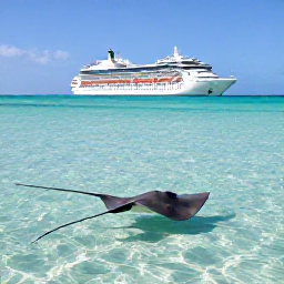 Caribbean Holidays, Cayman February Cruises, Visitors swimming with friendly stingrays in shallow turquoise water at Stingray City, Grand Cayman