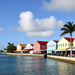 Caribbean Holidays, Cayman February Tours, A guided walking tour through George Town, Grand Cayman, showing colourful buildings, palm trees and visitors exploring the waterfront