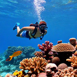 Caribbean Holidays, Cayman February Tours, A snorkeller viewing colourful coral and tropical fish in clear Caribbean water near Grand Cayman