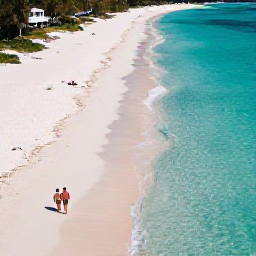 Caribbean Holidays, Cayman Honeymoons, Aerial view of Grand Cayman&rsquo;s turquoise sea, white sand beaches and couples walking along the shoreline in warm February sunshine