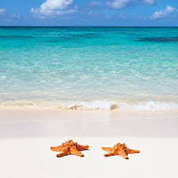 Caribbean Holidays, Cayman Instagram Spots, Crystal-clear water and starfish resting on a sandy seabed at Starfish Point in Grand Cayman, bright tropical daylight