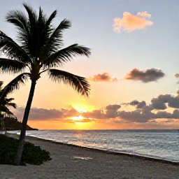 Caribbean Holidays, Cayman Instagram Spots, Golden sunset over the Caribbean Sea at a quiet Grand Cayman beach, with silhouetted palms and soft pastel clouds
