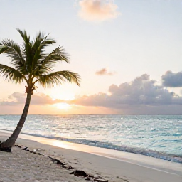 Caribbean Holidays, Cayman Instagram Spots, Sunrise at Seven Mile Beach in Grand Cayman, soft February light, calm turquoise sea and a lone palm beside white sand