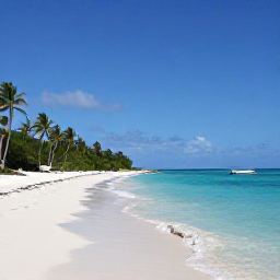 Caribbean Holidays, Cayman Island Hopping, A quiet tropical beach on Little Cayman with bright turquoise water, palm trees and a small snorkelling boat