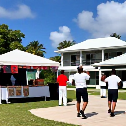 Caribbean Holidays, Cayman Islands April, Caymanian heritage celebration with traditional music, dancing and craft stalls in a sunny village setting