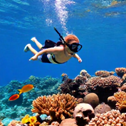 Caribbean Holidays, Cayman Islands Business Class, Visitors snorkelling above colourful coral reef and tropical fish in clear Cayman Islands water