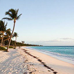 Caribbean Holidays, Cayman Islands December, A quiet sandy beach on Grand Cayman in December, turquoise Caribbean water, palm trees, soft morning sunlight, natural holiday travel photograph