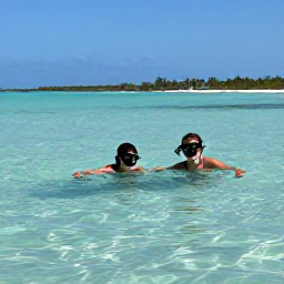Caribbean Holidays, Cayman Islands February, Family snorkelling with colourful fish in shallow clear water near the Cayman Islands coastline
