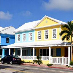 Caribbean Holidays, Cayman Islands Holidays, Colourful waterfront houses, local shops and a relaxed Caribbean street scene in George Town, Grand Cayman