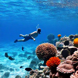 Caribbean Holidays, Cayman Islands Holidays, Snorkellers swimming beside colourful tropical fish and coral in clear shallow water near the Cayman Islands coast