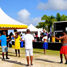 Caribbean Holidays, Cayman Islands January, Colourful Cayman Islands cultural festival with local musicians, dancers and visitors enjoying a sunny January afternoon