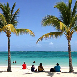 Caribbean Holidays, Cayman Islands January, Relaxed January beach scene in Grand Cayman with turquoise water, palm trees and visitors enjoying a cultural island holiday