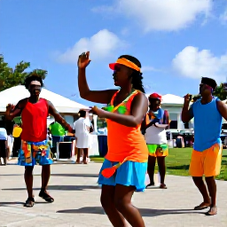 Caribbean Holidays, Cayman Islands July, Colourful Cayman Islands cultural festival with local music, dancers and families enjoying a sunny July afternoon