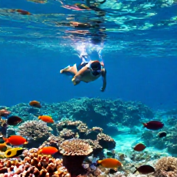 Caribbean Holidays, Cayman Islands Nature, Visitors snorkelling above a shallow coral reef near Grand Cayman, surrounded by colourful fish and clear blue water