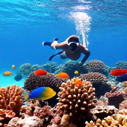 Caribbean Holidays, Cayman Islands October, Visitors snorkelling over a colourful coral reef near Grand Cayman, with bright tropical fish in clear blue water