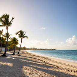 Caribbean Holidays, Cayman Islands October, Wide sandy beach and calm turquoise sea on Grand Cayman in warm October sunshine, with palm trees and a relaxed Caribbean atmosphere
