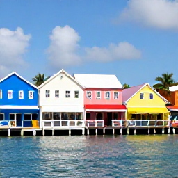 Caribbean Holidays, Cayman Islands Solo Holidays, Solo traveller exploring George Town in Grand Cayman, colourful waterfront buildings, local shops and Caribbean sunshine