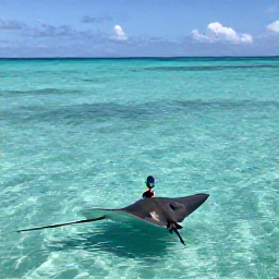 Caribbean Holidays, Cayman Islands Solo Holidays, Solo visitor meeting stingrays in shallow turquoise water at Stingray City, Grand Cayman