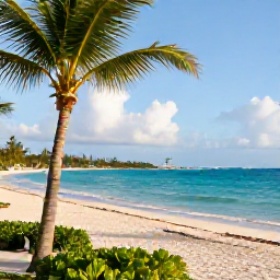 Caribbean Holidays, Cayman Islands Tours, A sunny February morning over Grand Cayman, with turquoise sea, white sand beaches and palm trees viewed from the coast