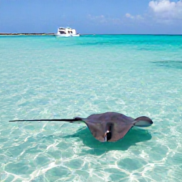 Caribbean Holidays, Cayman Islands Tours, Visitors swimming with friendly stingrays in shallow turquoise water at Stingray City, Grand Cayman