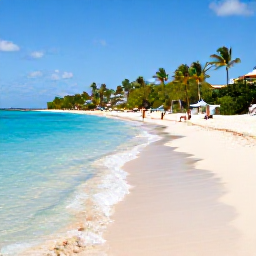 Caribbean Holidays, Cayman January All Inclusive, A sunny Seven Mile Beach scene in Grand Cayman in January, with clear turquoise water, pale sand, palm trees and relaxed holidaymakers