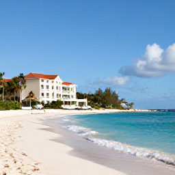 Caribbean Holidays, Cayman Luxury July, Luxury beachfront resort on Seven Mile Beach in Grand Cayman during a sunny July morning