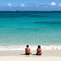 Caribbean Holidays, Cayman Nature Holidays, A couple enjoying a quiet tropical beach and clear Caribbean water in the Cayman Islands during January