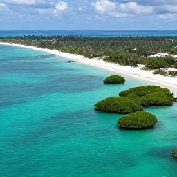 Caribbean Holidays, Cayman Nature Holidays, A peaceful aerial view of Grand Cayman coastline with clear turquoise water, mangroves and green tropical landscape