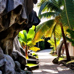 Caribbean Holidays, Cayman Nature Holidays, A peaceful coastal nature trail in Grand Cayman with tropical vegetation, limestone and sunlight filtering through trees