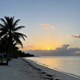 Caribbean Holidays, Cayman Nature Holidays, A relaxed evening on a quiet Cayman Islands beach, with golden sunset light, calm sea and palms along the shore